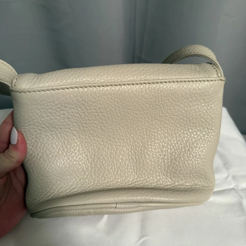 Vintage Coach Sonoma Small Flap Bag Natural Grain Leather Crossbody Parchment